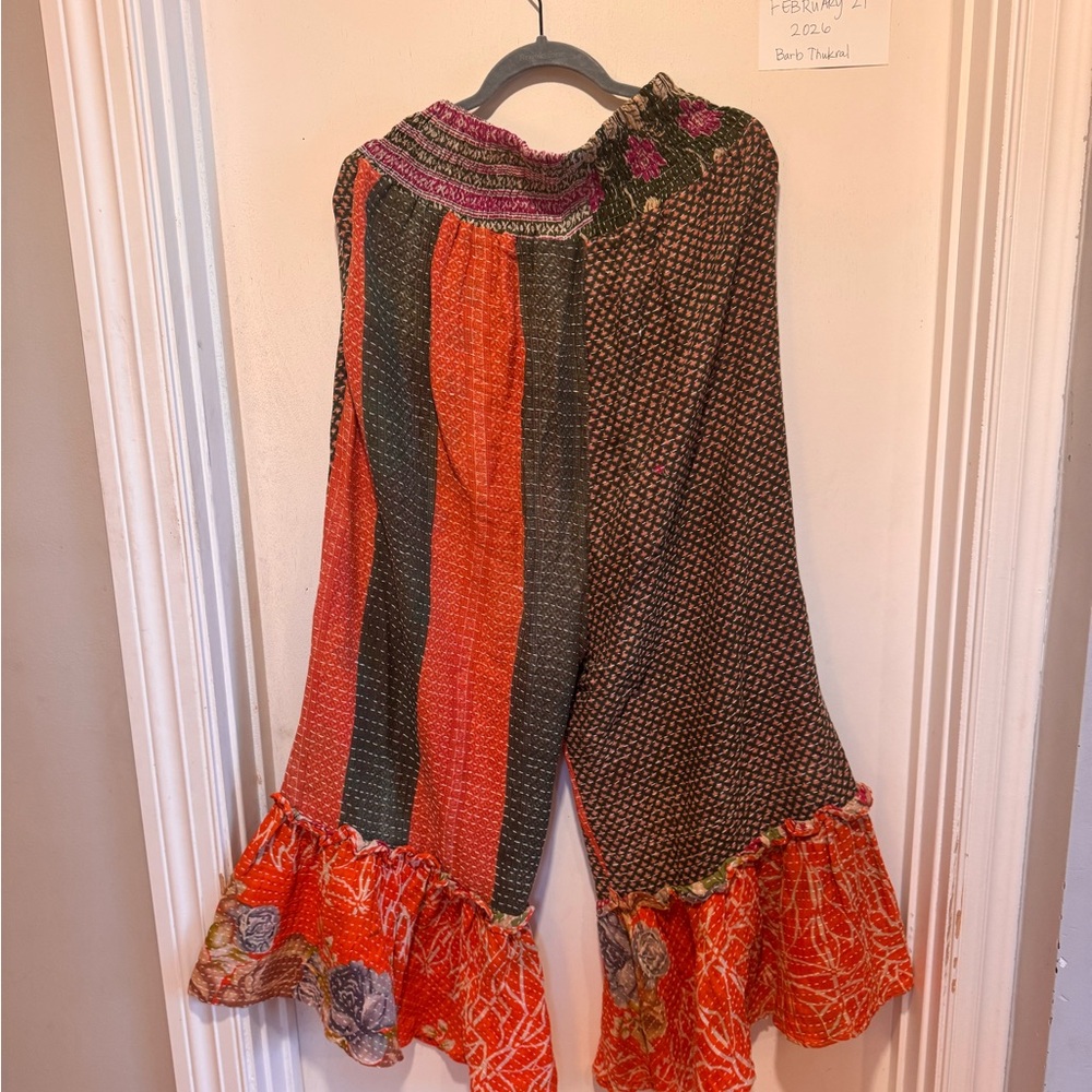 Kantha Bae Joplin pants     Colorful Bohemian Wide-Leg Pants